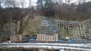 万年坂区域急傾斜地崩壊対策工事